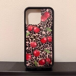 Cherry Leopard Print Phone Case